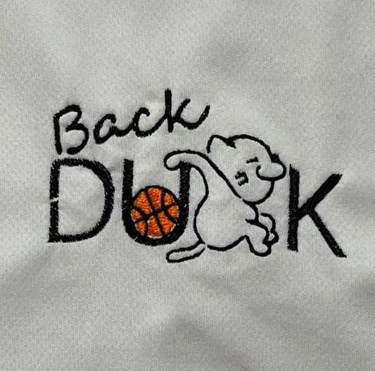 【初回モニター限定】［プレミアム刺繍・BackDunkCat]アクティブドライTシャツ  - ホワイト